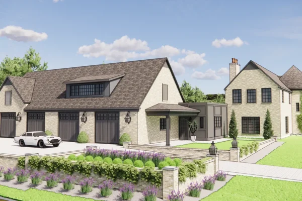 Architectural design rendering of a beautiful home